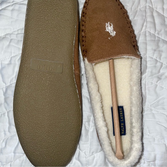NWT POLO Ralph Lauren’s moccasin slippers women’s size 8 - Picture 4 of 6